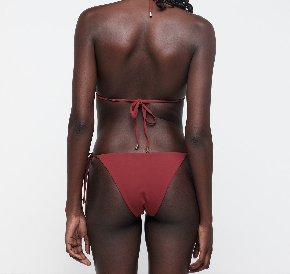 Organic Basics - Swim Tie Bikini Bottom - Hibiscus Kiss -