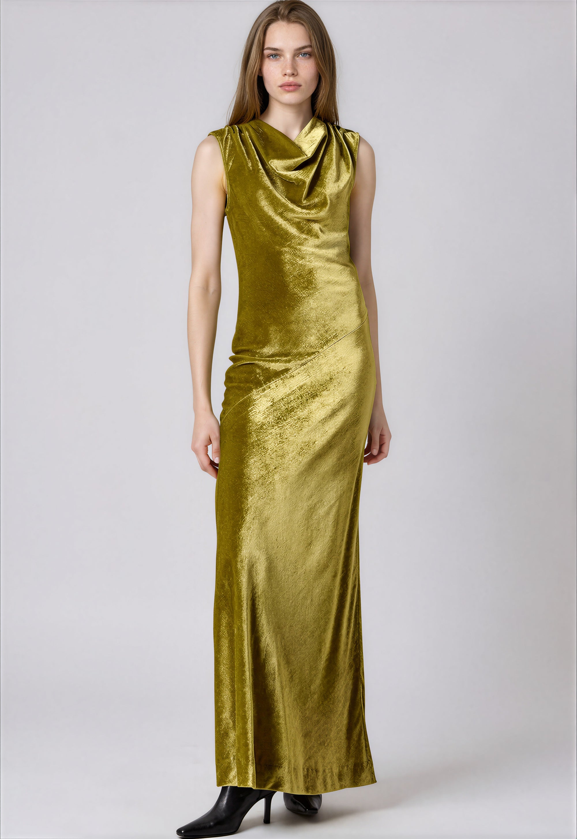 & Other Stories - Charlie Velvet Dress - Green -