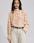 & Other Stories - Zora Silk Blouse - Orange -
