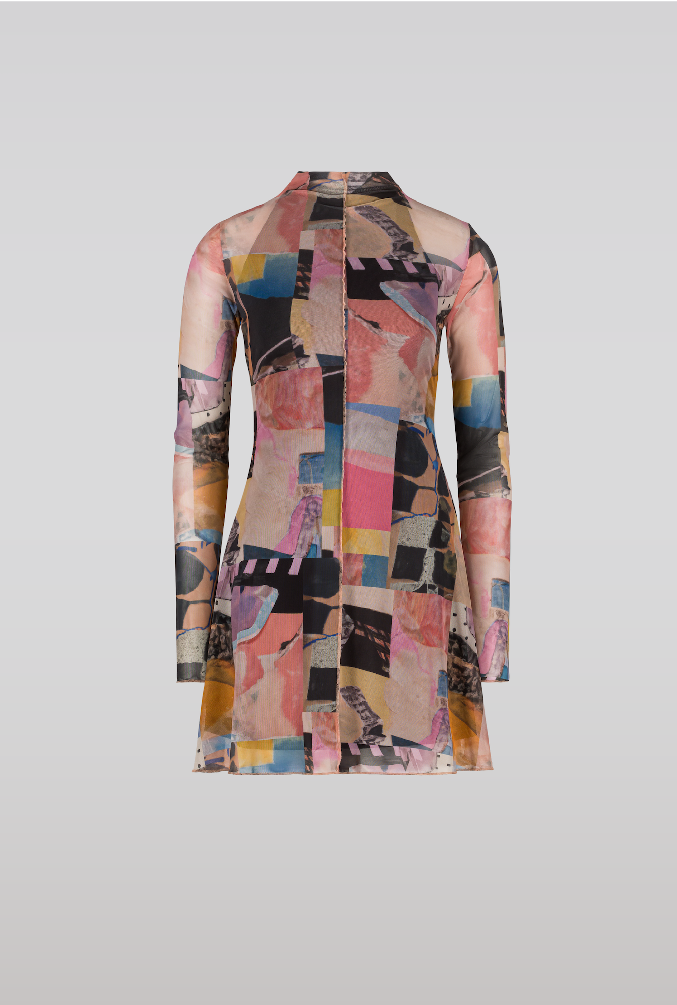 SAEMDI - ELNA PRINTED MESH MINI DRESS -