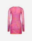 Saemdi - Ceyra Printed Mesh Mini Dress -