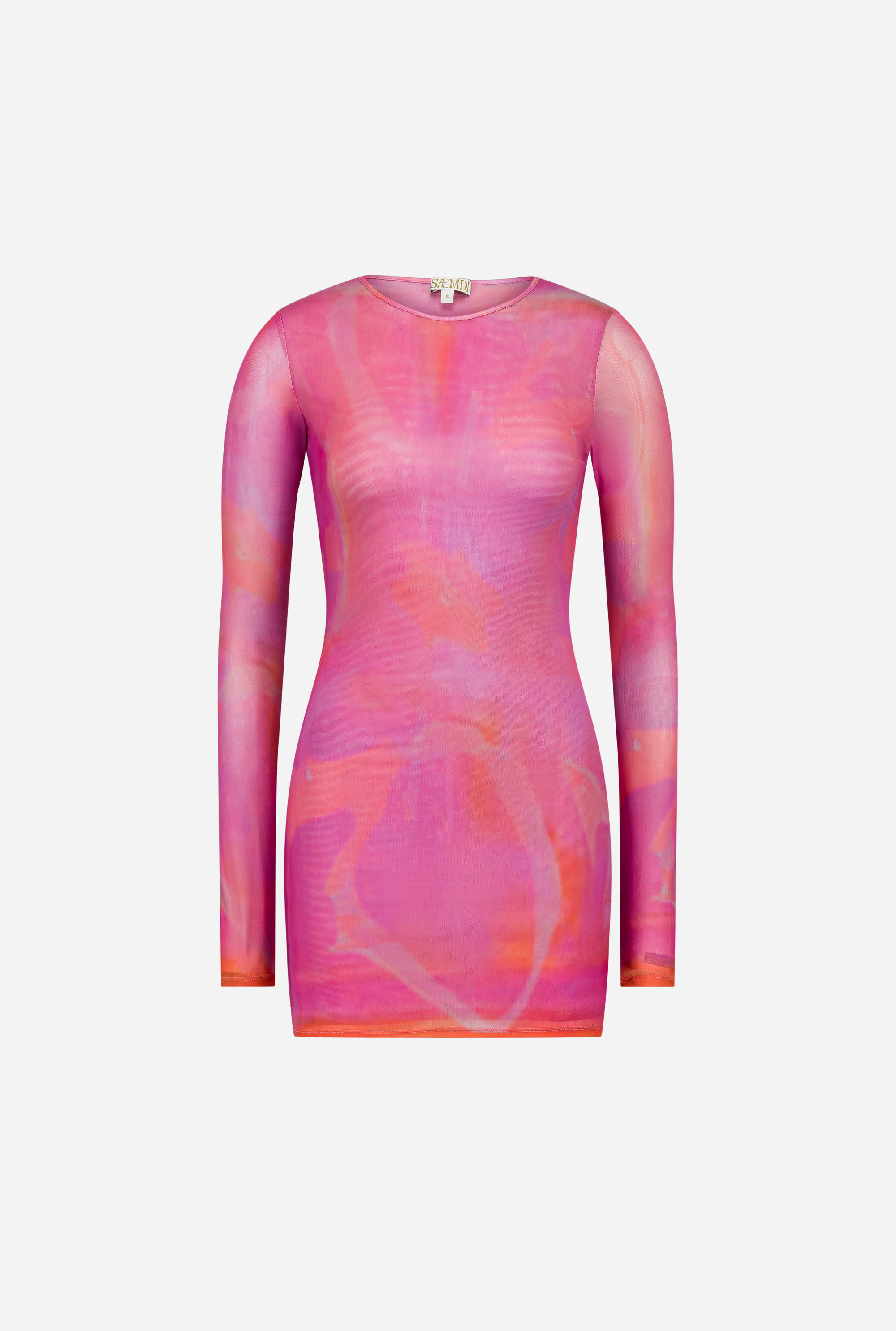 SAEMDI - CEYRA PRINTED MESH MINI DRESS -