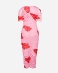 Saemdi - Poppy Floral Mesh Cape Dress -