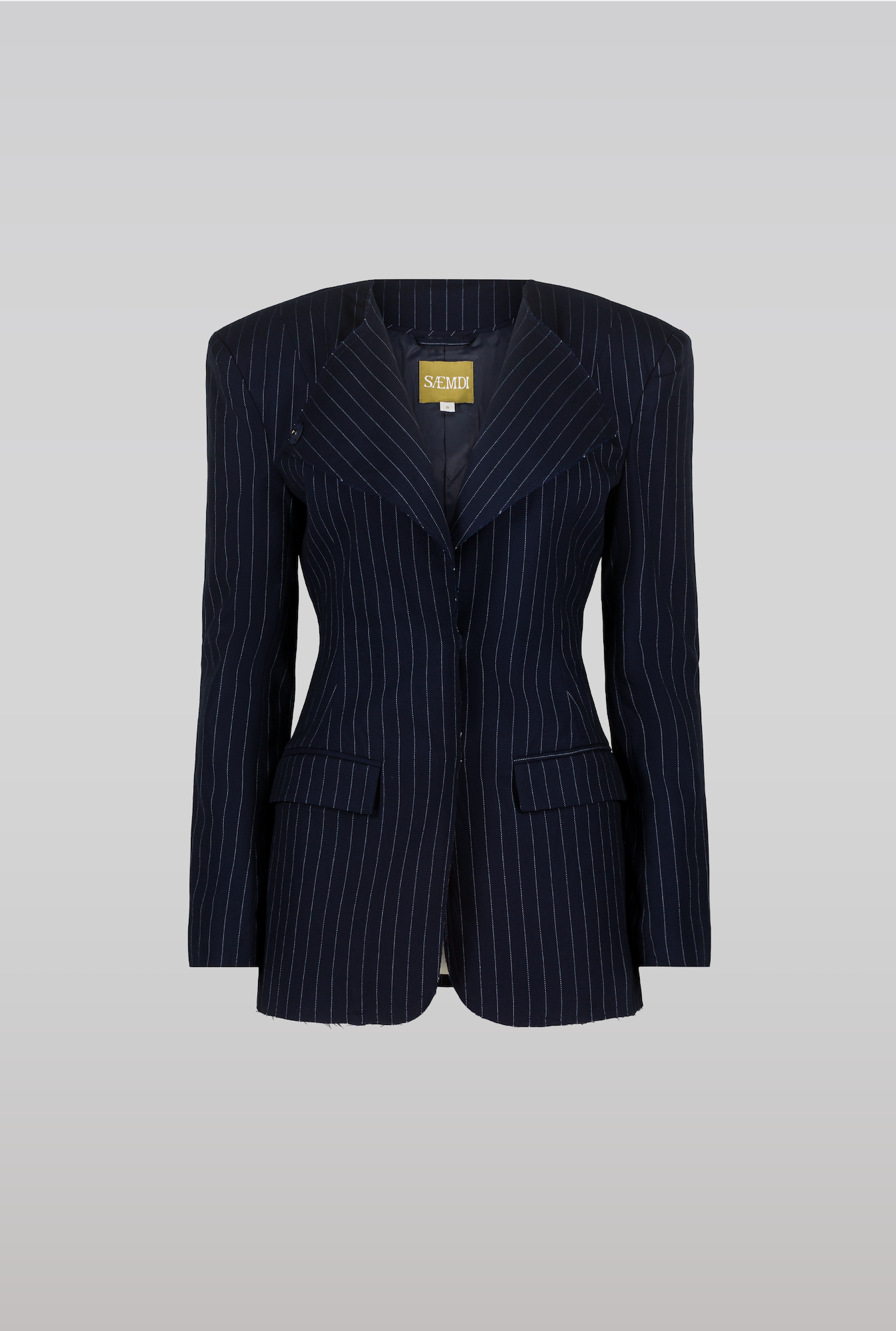 Navy Pinstripe Suit Jacket