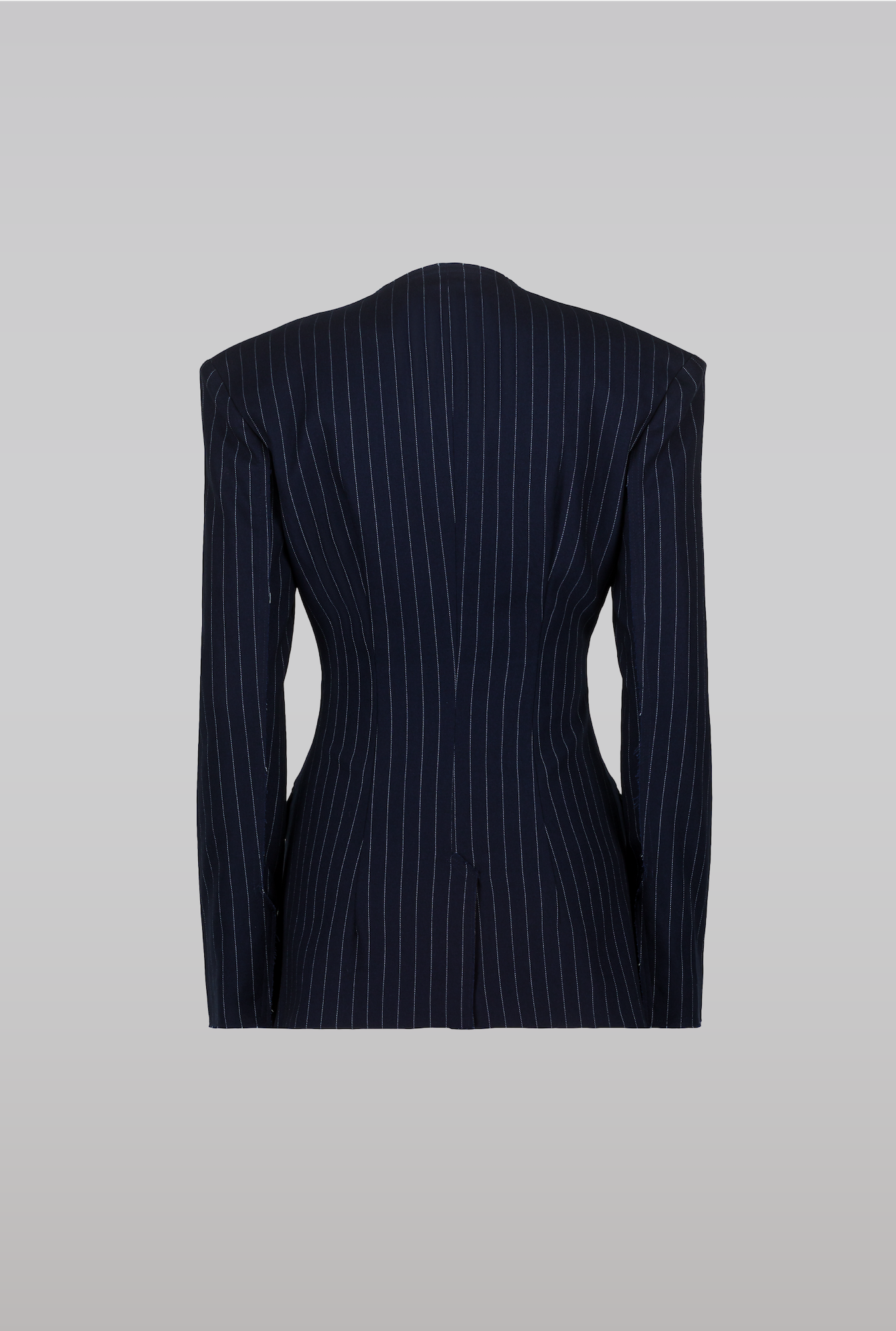 Navy Pinstripe Suit Jacket