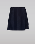 Saemdi - Navy Pinstripe Skirt -