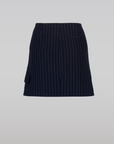Saemdi - Navy Pinstripe Skirt -