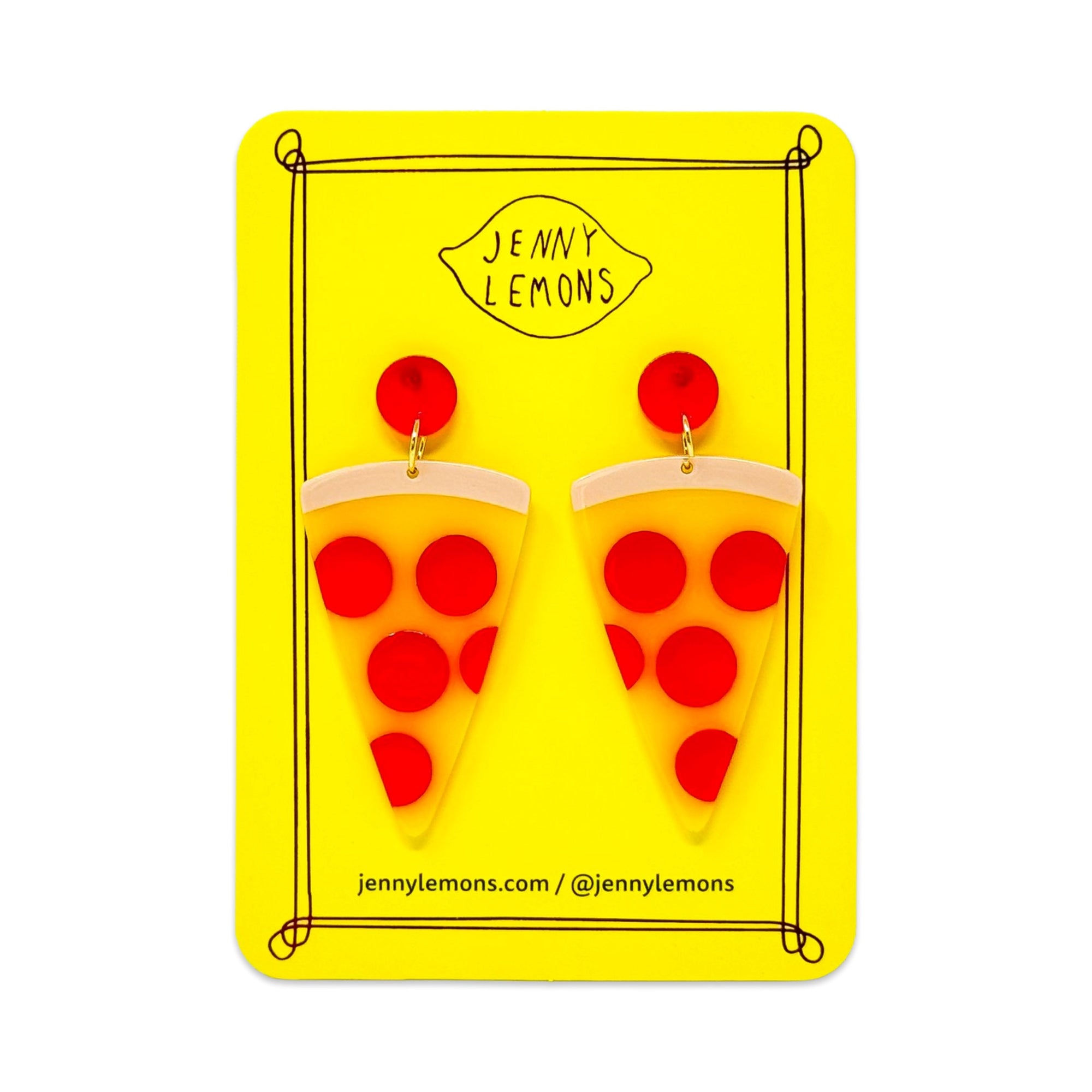 Jenny Lemons - Pizza Acetate Earrings -