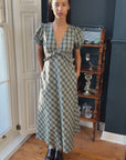 Emma Dress - Moss Plaid