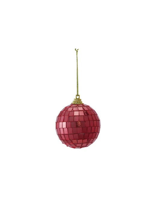 Creative Co. - Small Mosaic Ball Ornament - Red -