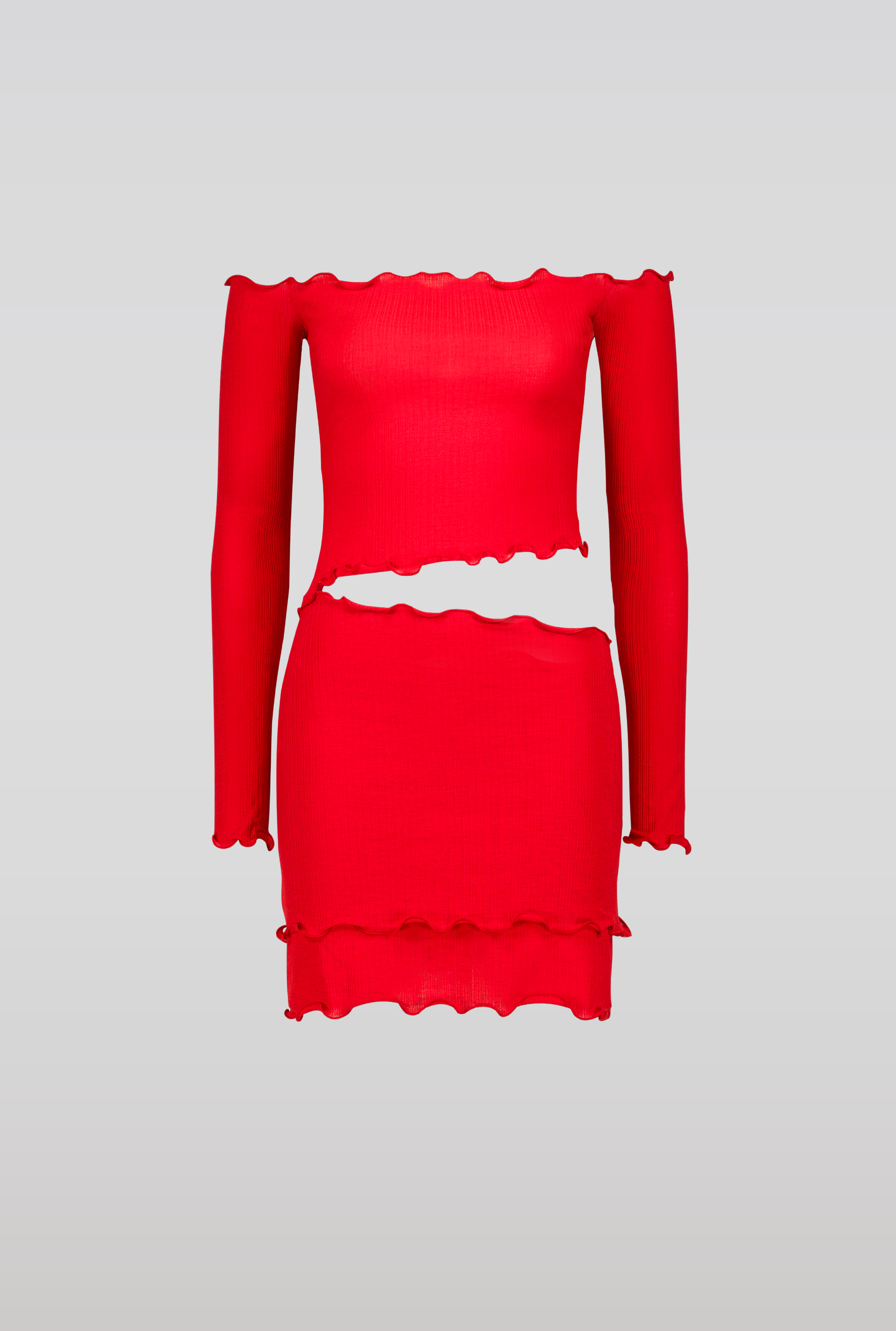 SAEMDI - ZEVIA OFF SHOULDER MINI DRESS -