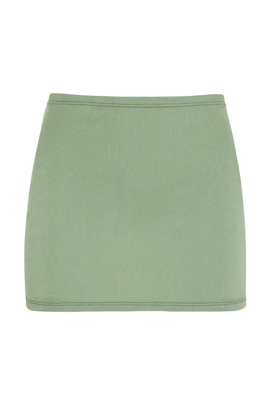 Montce - Sage Green Rib Micro Skirt -