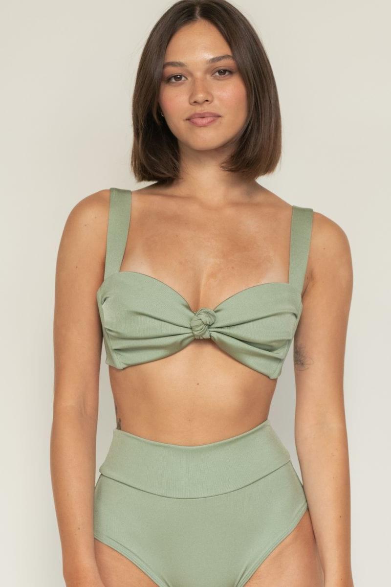 Montce - Sage Green Rib Hayden Bikini Top -