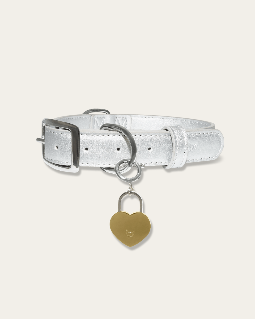 Shine Metallic Leather Collar, Leash, &amp; Poop Bag Pouch Kit - FURRY MUSE SHI - CKIT - S - OL