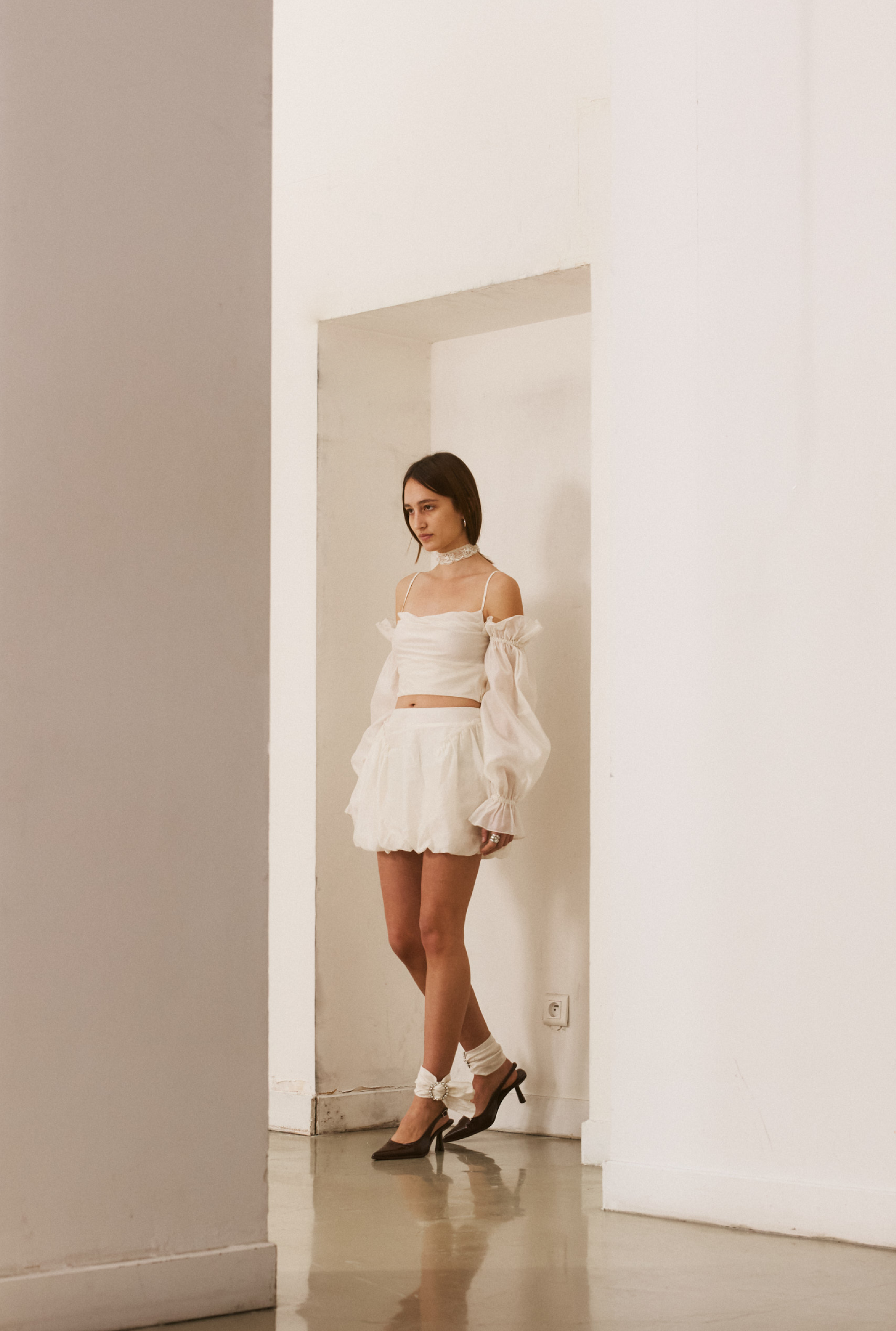 SAEMDI - UNA BUBBLE MINI SKIRT -
