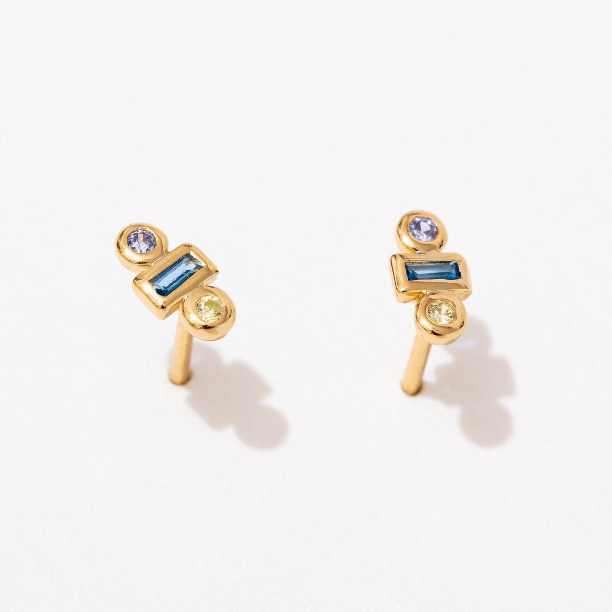 Larissa Loden - Stacked Gemstone Studs -