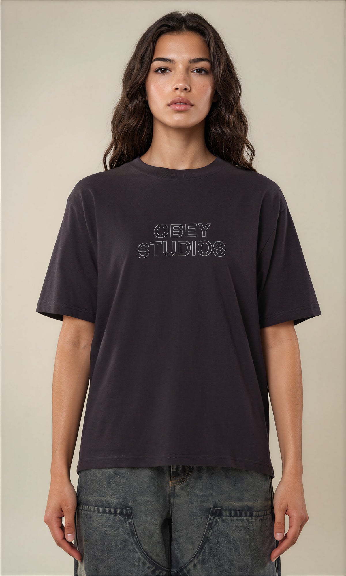 Obey - Studios T-shirt - Outline Black -