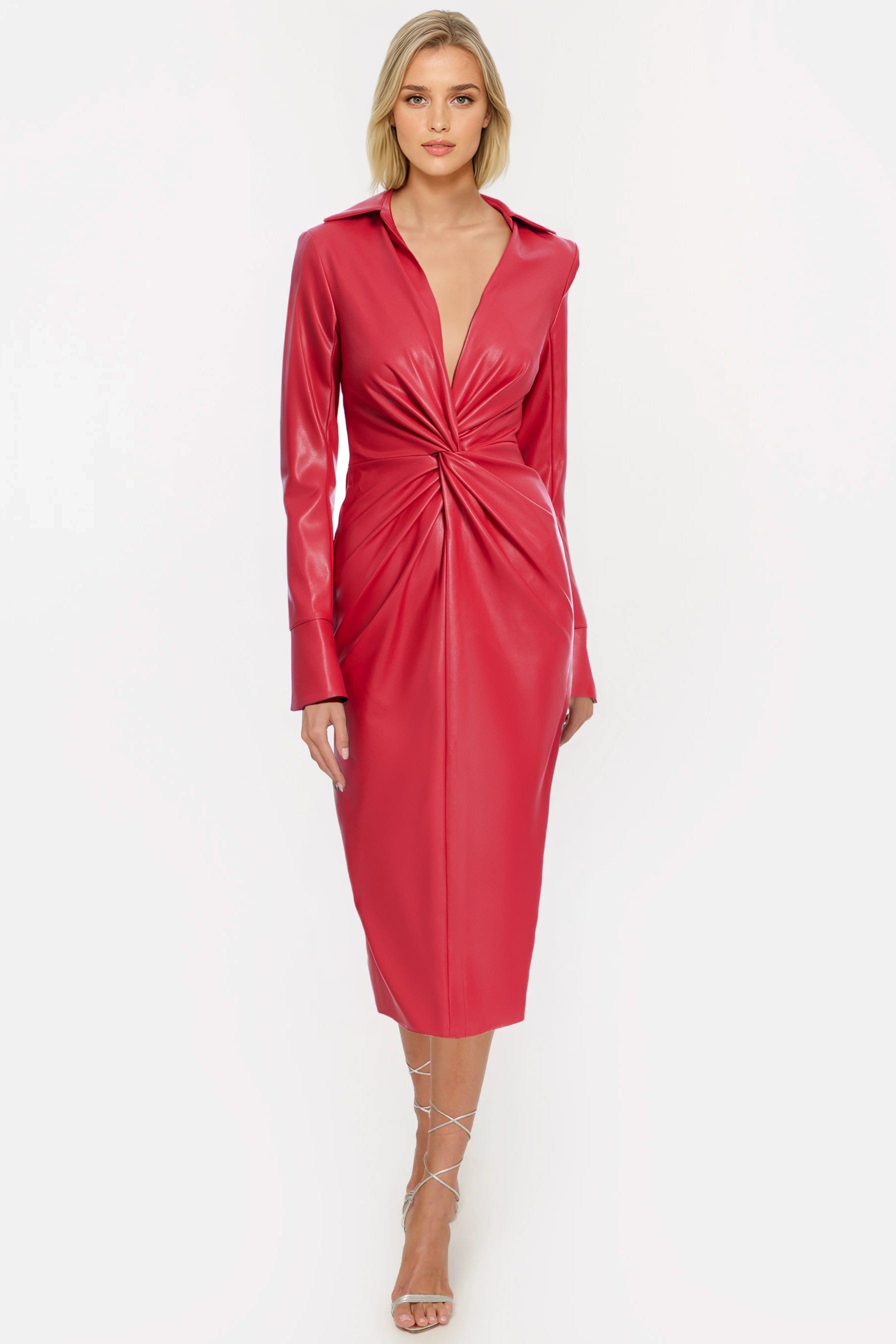 ONE33 SOCIAL - The Mary - Faux Leather Cocktail Dress -