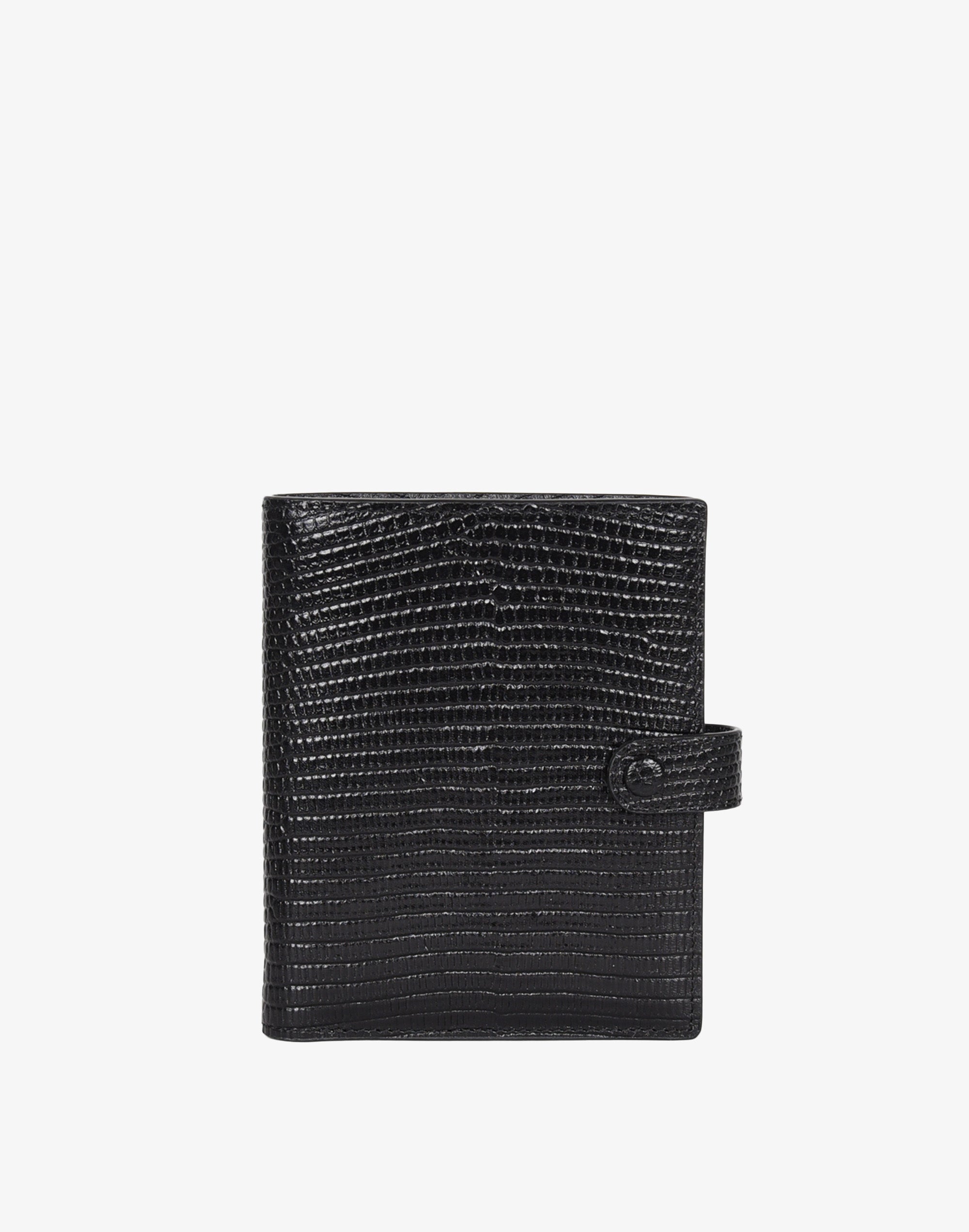 Hyer Goods - Luxe Traveler's Wallet with Coin Pocket - Black Lizard