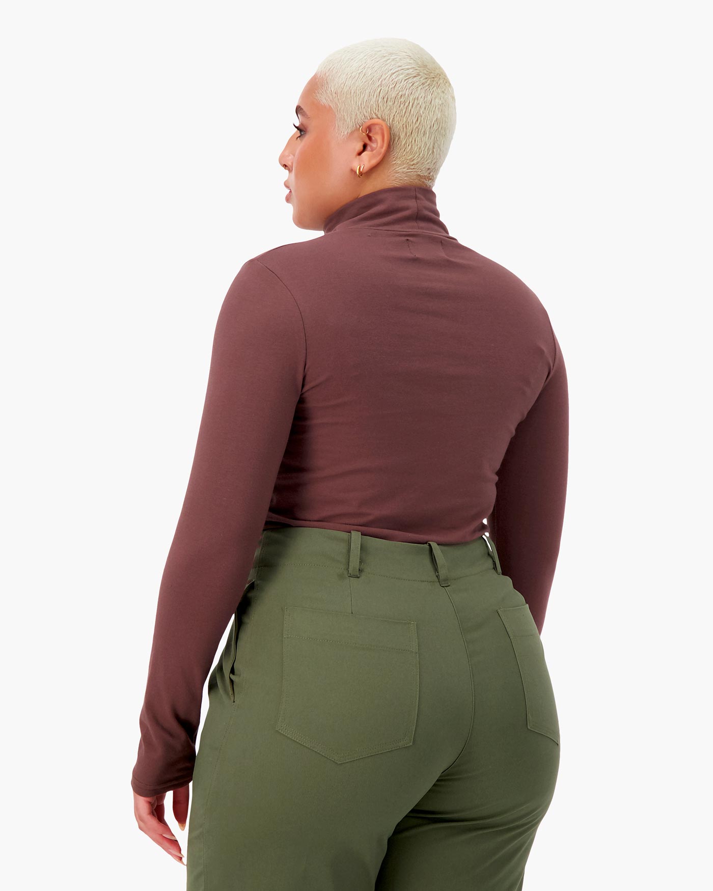 Good for Sunday - Organic Cotton Turtleneck in Brown -