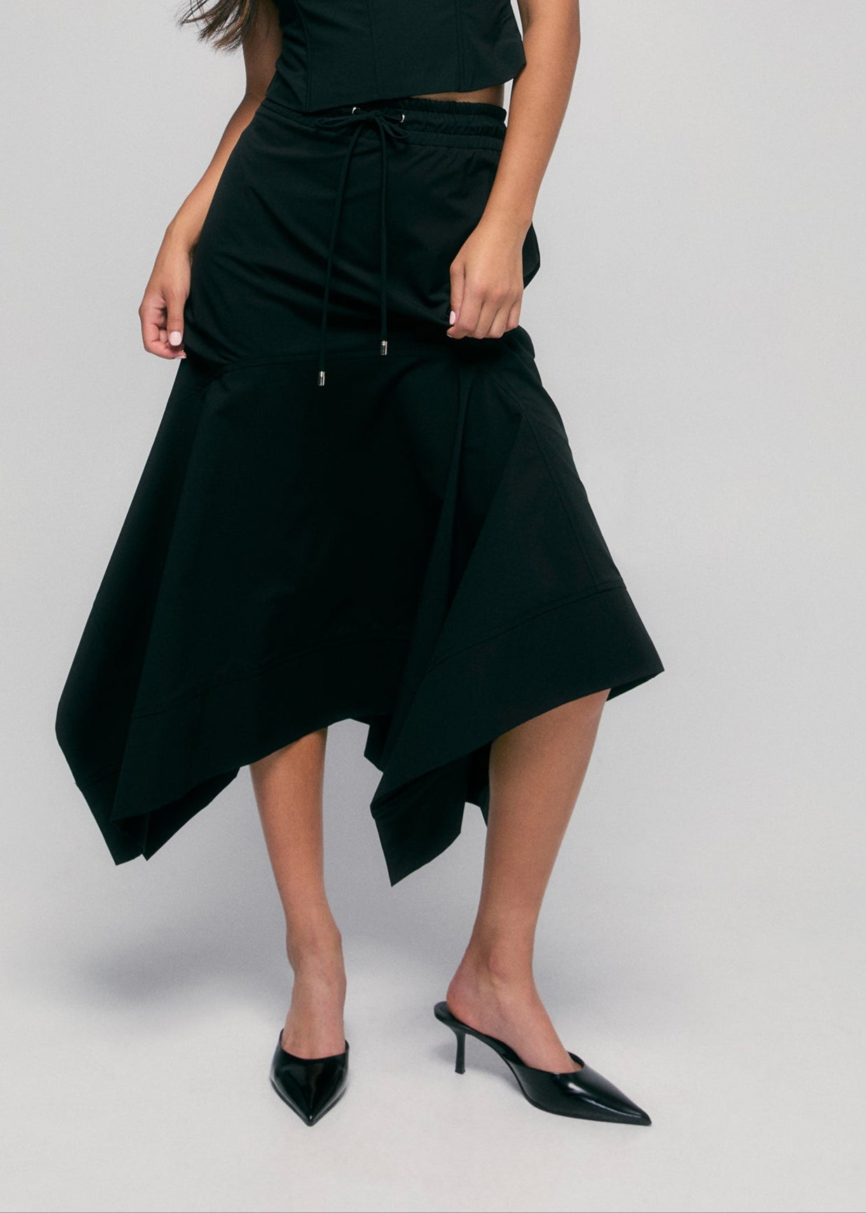 Hilary MacMillan - Handkerchief Skirt - Black -