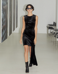 SAEMDI - HERA SIDE TAIL VELVET DRESS -