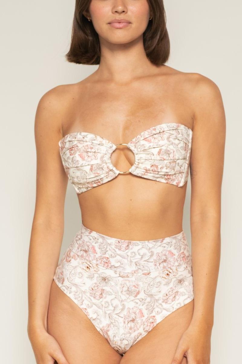 Montce - Venecia Floral Added Coverage High Rise Bikini Bottom -