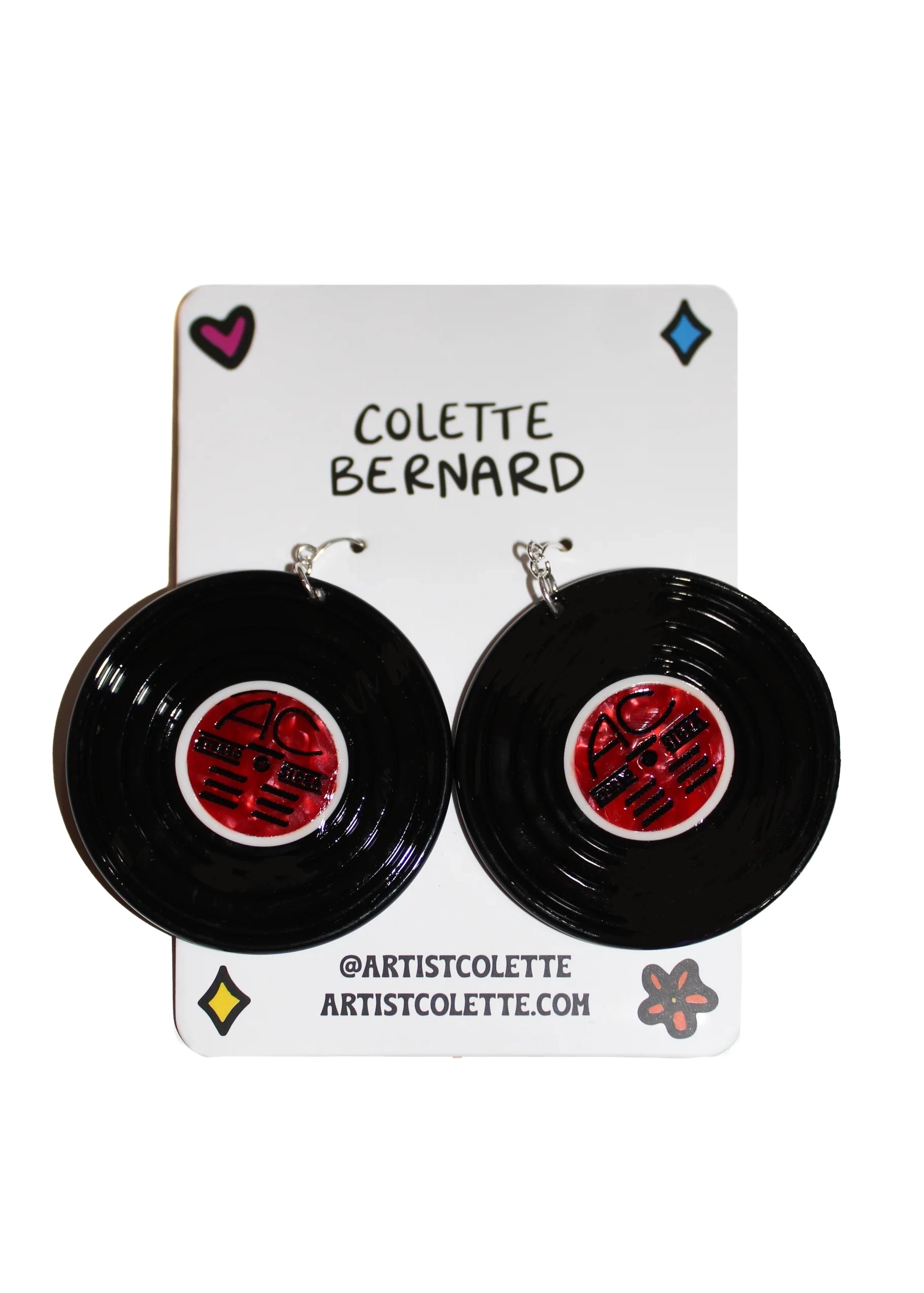 Artist Colette - Vinyl Record Earrings -