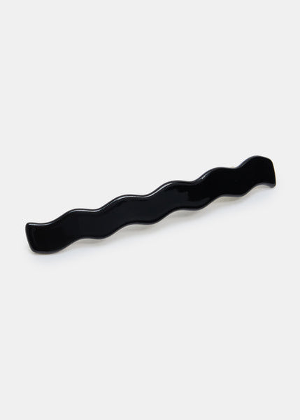 Skinny Wave Barette - Black