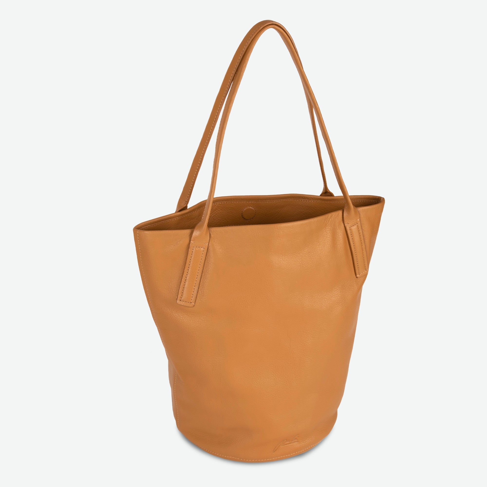 Per Lei New York - Waverly Bucket Tote Bag - Caramel -