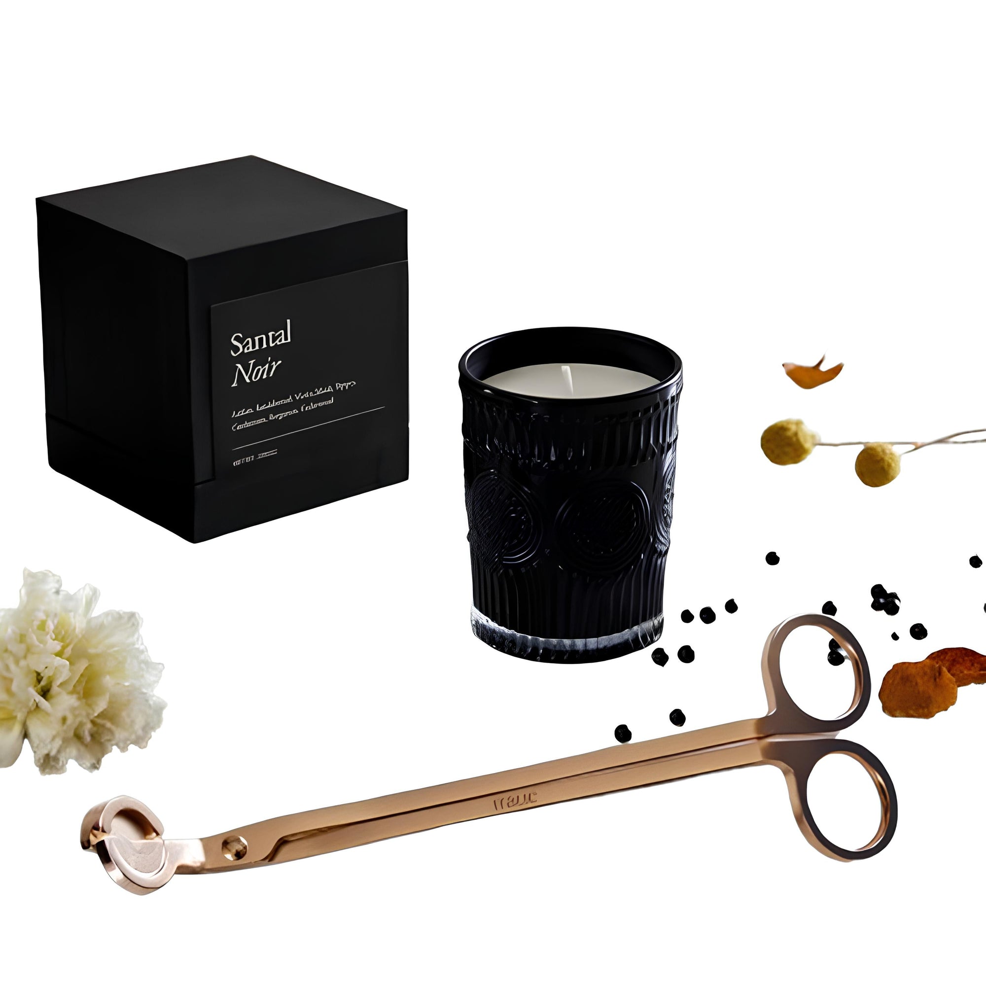 Italic - Noir Candle & Wick Trimmer Set - Santal Noir Set