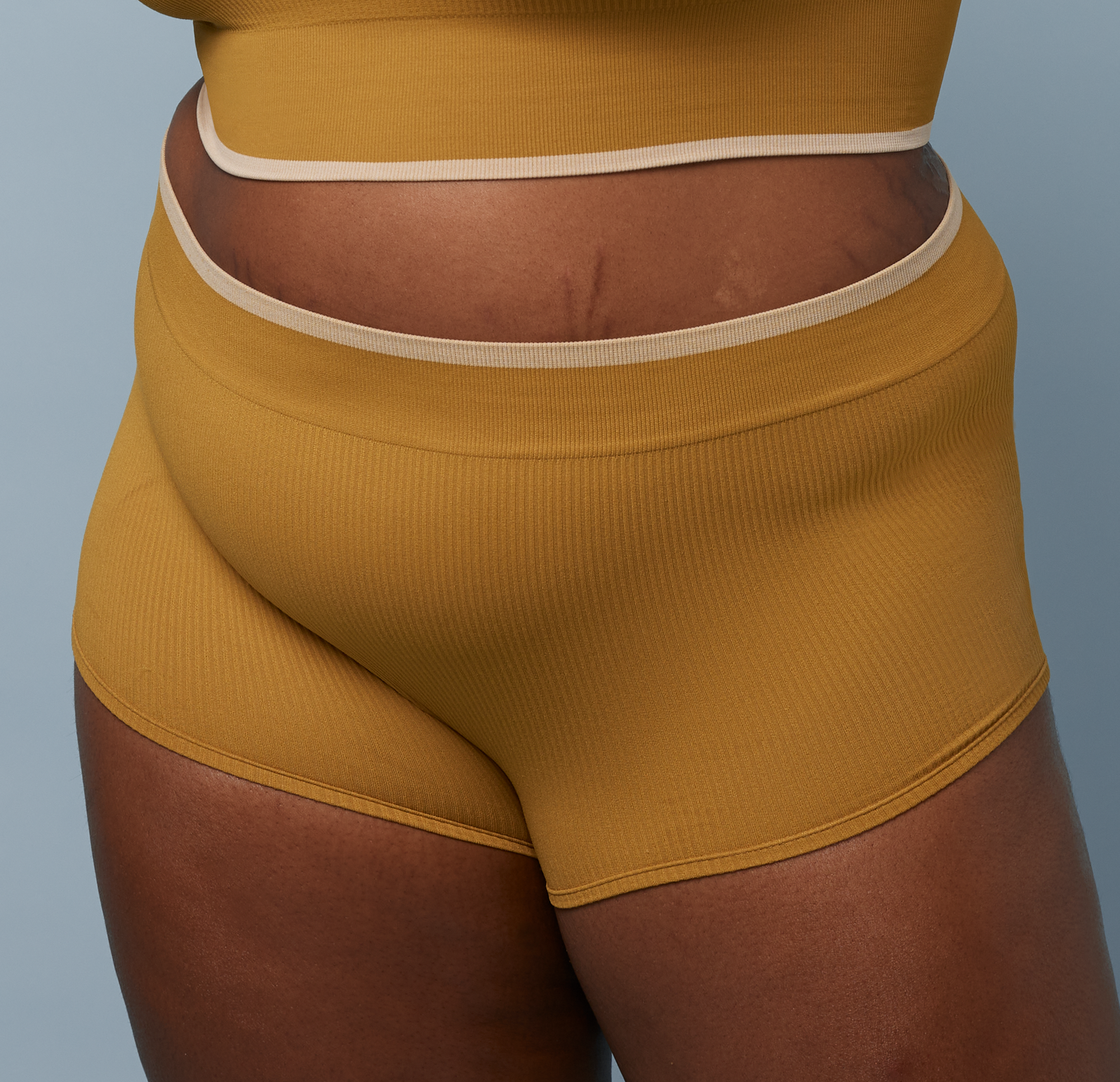 Harper Wilde - Lounge Rib Boyshort - Golden -