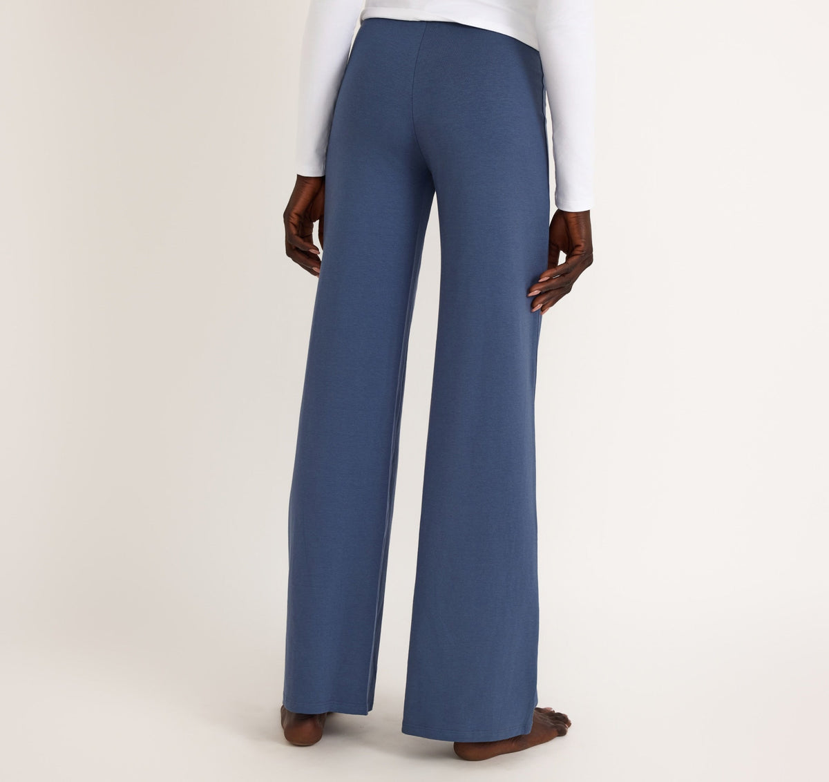 Organic Basics - Everyday Straight Leg Pants - Stone Blue -